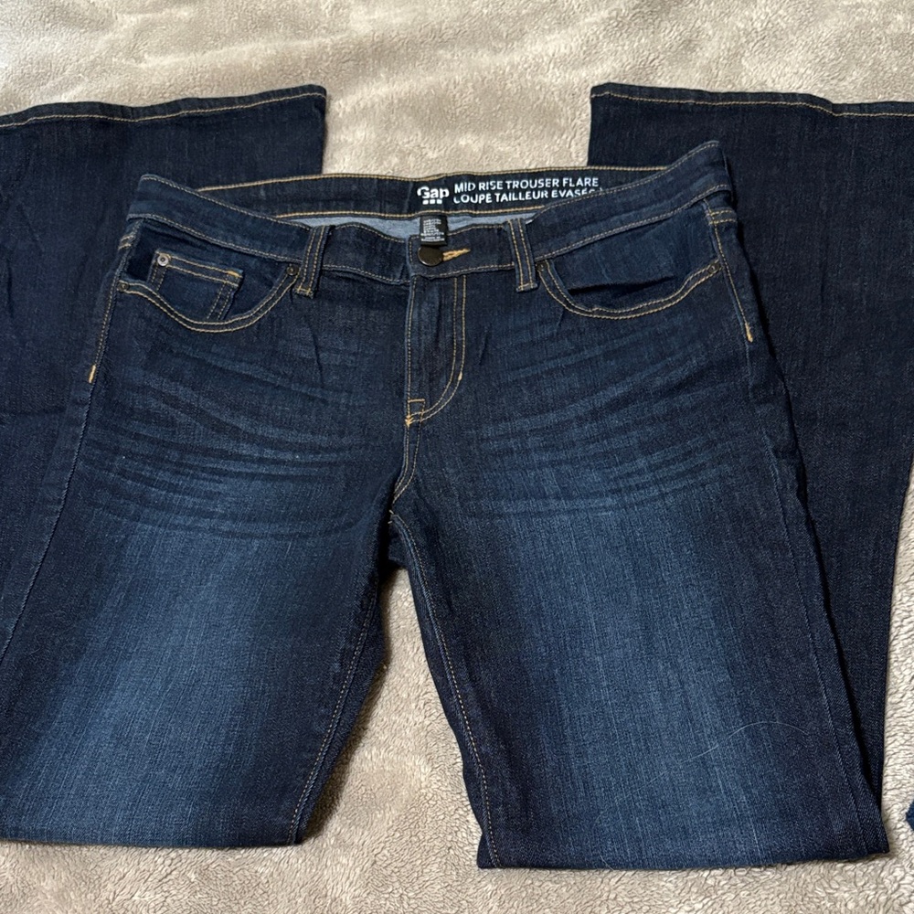 GAP Women's Deep Indigo Flare Jeans